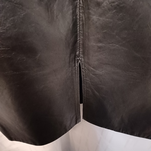 Arlando black leather knee high skirt size 8 - Picture 5 of 10